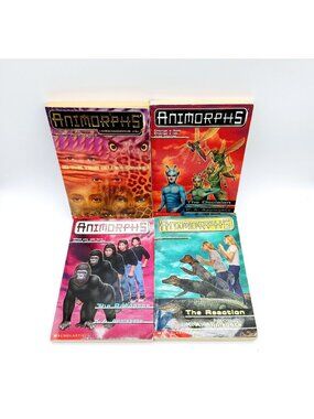 Lot of 4 Animorphs books #5, #12, #15 and #2 Megamorps K.A. Applegate